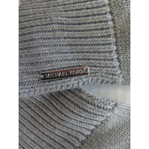 Michael Kors 538506 Women's One Size Gray Knit Gloves w/Silver Tone Logo Bar $58 - Picture 5 of 7